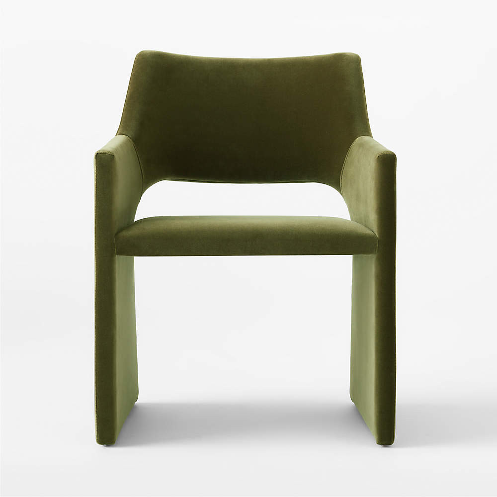 Foley Modern Green Velvet Dining Armchair + Reviews | CB2 | CB2