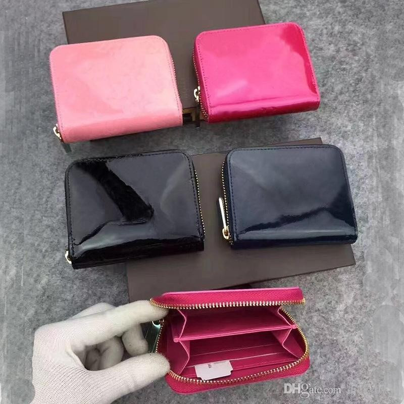 Wholesale Patent Leather Short Wallet Fashion High Quality Shinny Leather Card Holder Coin Purse ... | DHGate