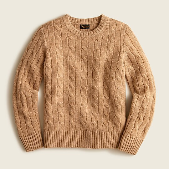 Boys' cable-knit cashmere crewneck sweater | J. Crew US