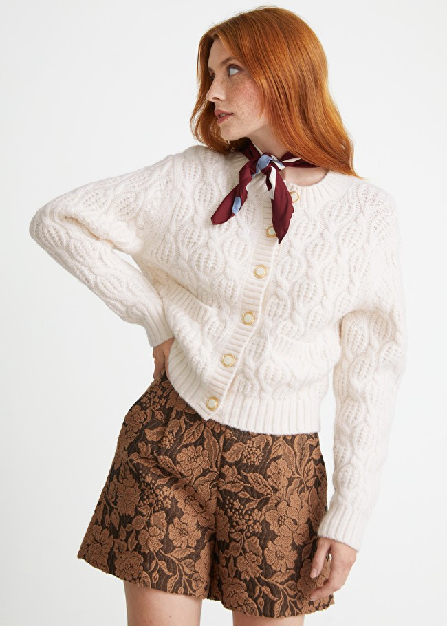Cable Knit Wool Cardigan | Fall Sweater | Wool Sweater | & Other Stories (EU + UK)