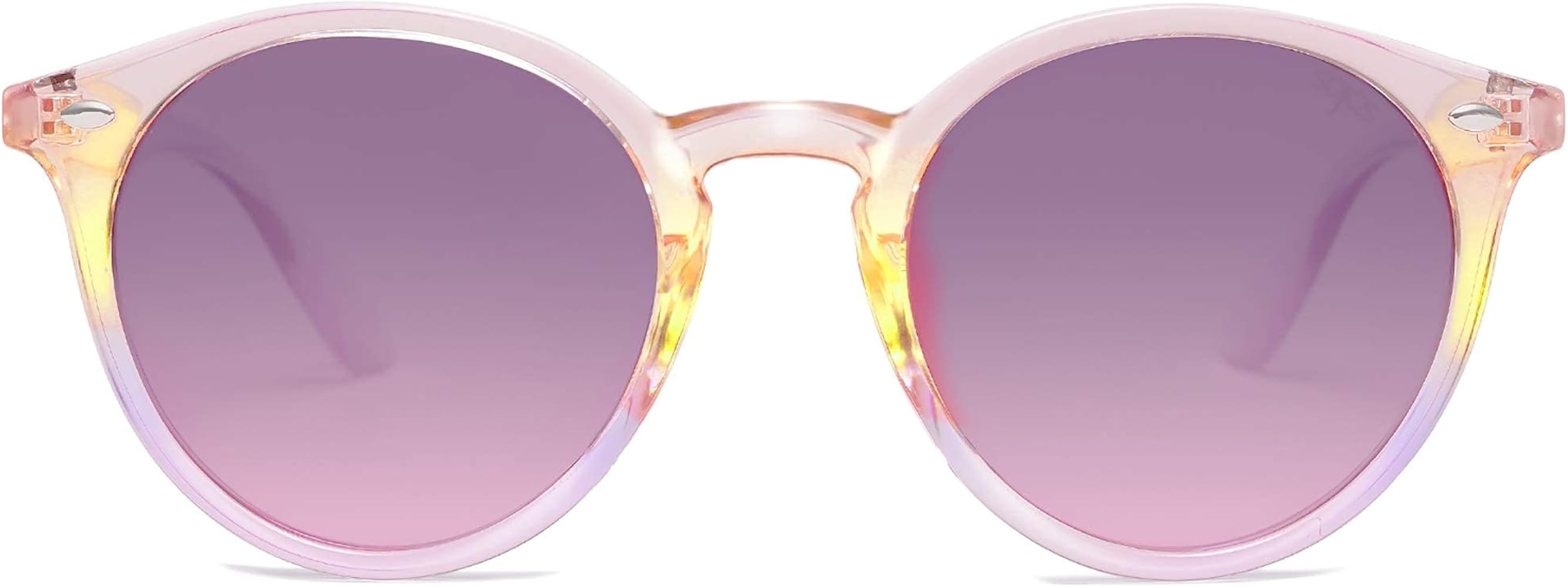 SOJOS Retro Round Polarized Sunglasses for Women Men Classic Vintage Sunnies SJ2069 | Amazon (US)