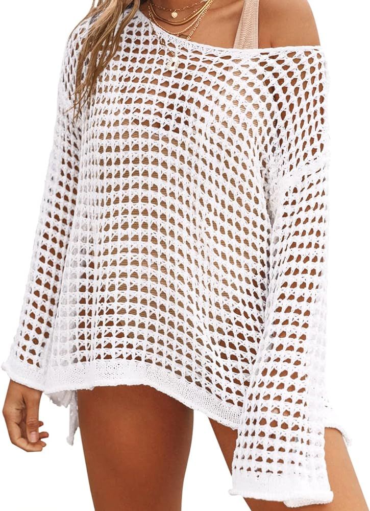 Beach Coverup for Women Bathing Suit Coverup Long Sleeve Beach Cover Up | Amazon (US)