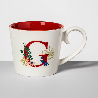 16oz Stoneware Monogram Mug - Opalhouse™ | Target