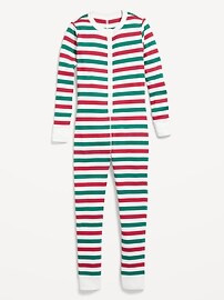 Gender-Neutral Matching Print Snug-Fit One-Piece Pajamas for Kids | Old Navy (US)
