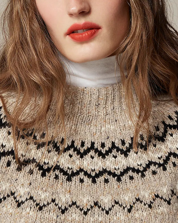 Fair Isle wide-mockneck sweater | J. Crew US