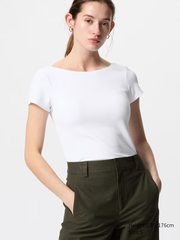 AIRism Cotton Low Back Bra T-Shirt | UNIQLO (US)
