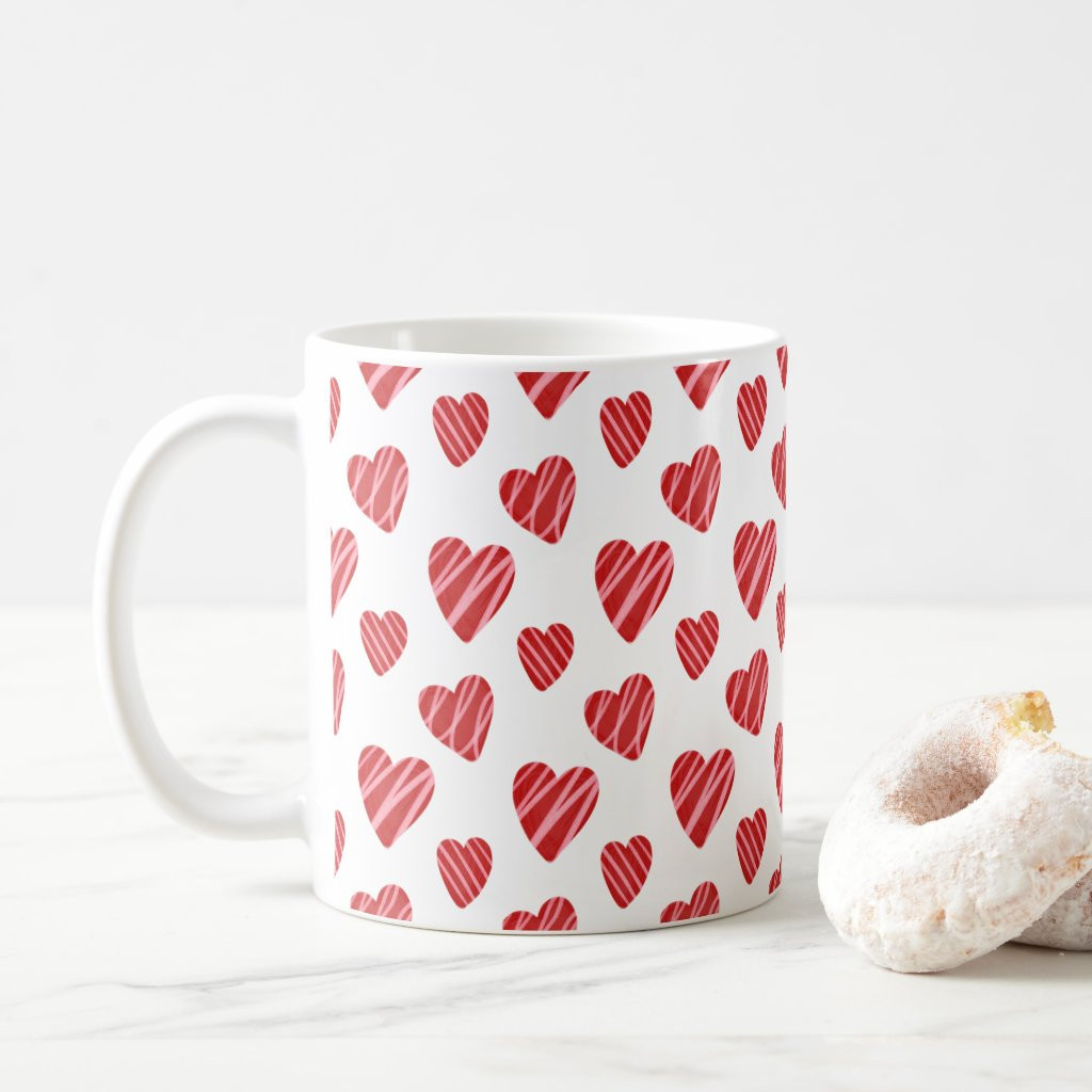 Whimsical Red Hearts Valentine's Day | Zazzle