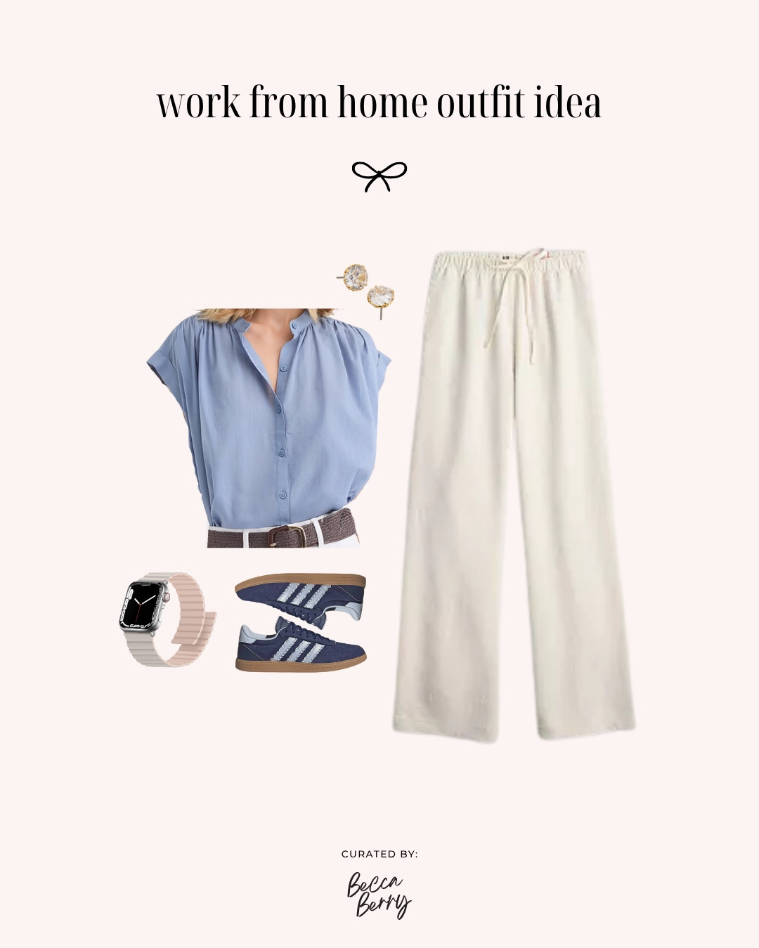 A vintage blue dolman top paired with ivory wide-leg pants and blue sneakers creates a casual-chic outfit that’s comfortable for working from home while still feeling polished and intentional.

#LTKootd #LTKMidsize #LTKWorkwear