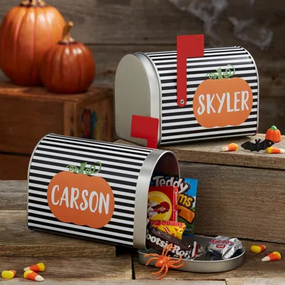 Striped Pumpkin Treat Mailbox | Wayfair Professional