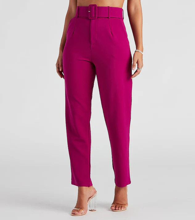 Perfectly Polished Belted Dress Pants | Windsor Stores