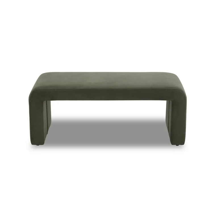 Better Homes & Gardens Juliet Velvet Waterfall Bench, Olive | Walmart (US)