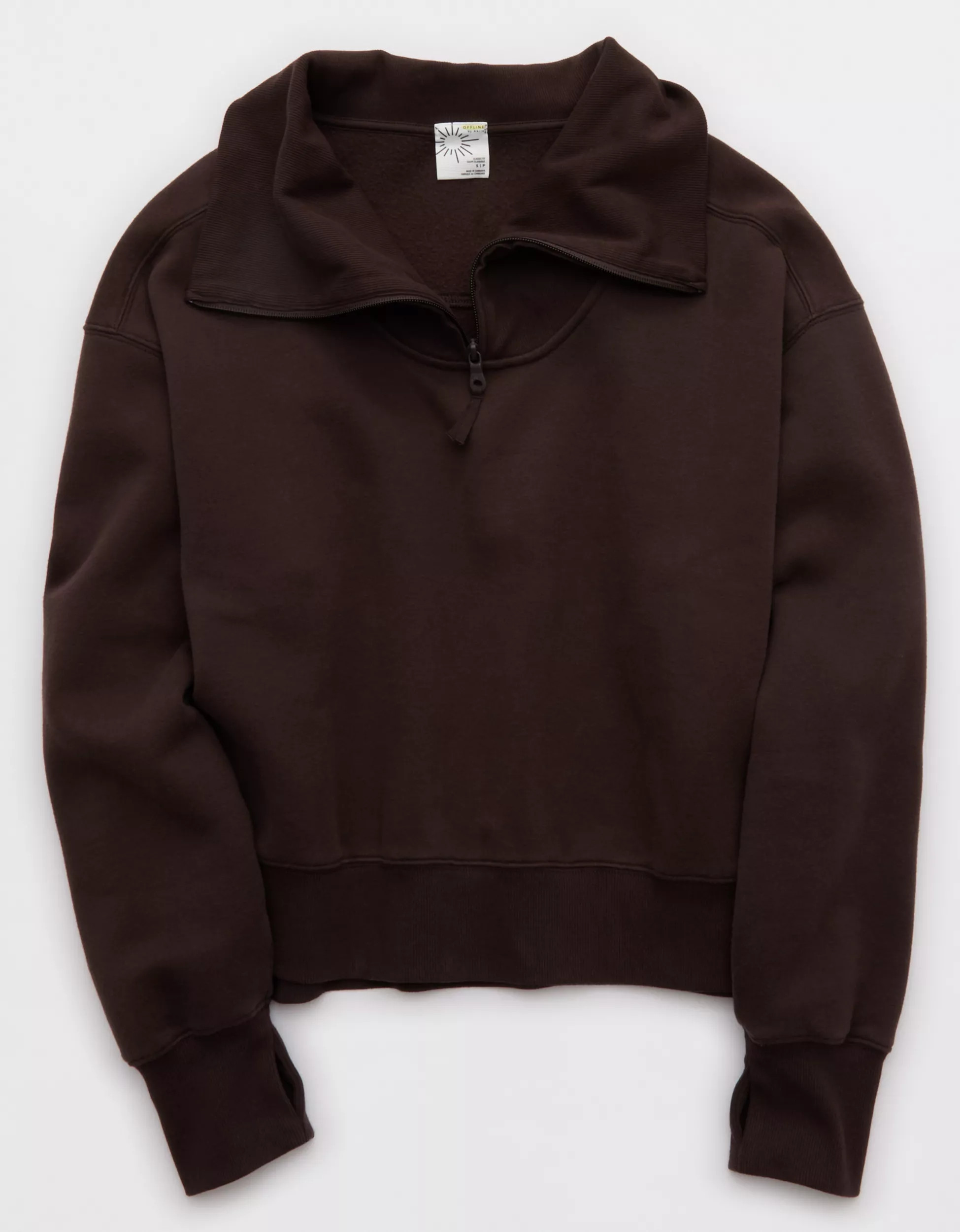 OFFLINE By Aerie Cloud Fleece Quarter Zip Sweatshirt | Aerie