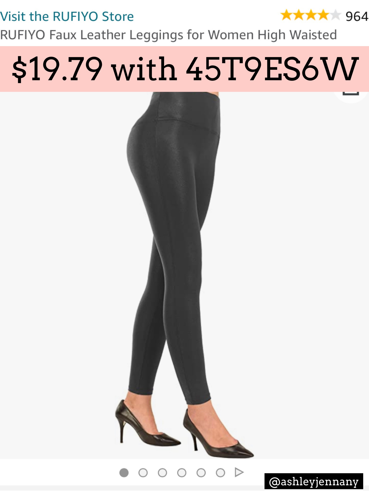 RUFIYO Faux Leather Leggings for Women High Waisted Leather Pants