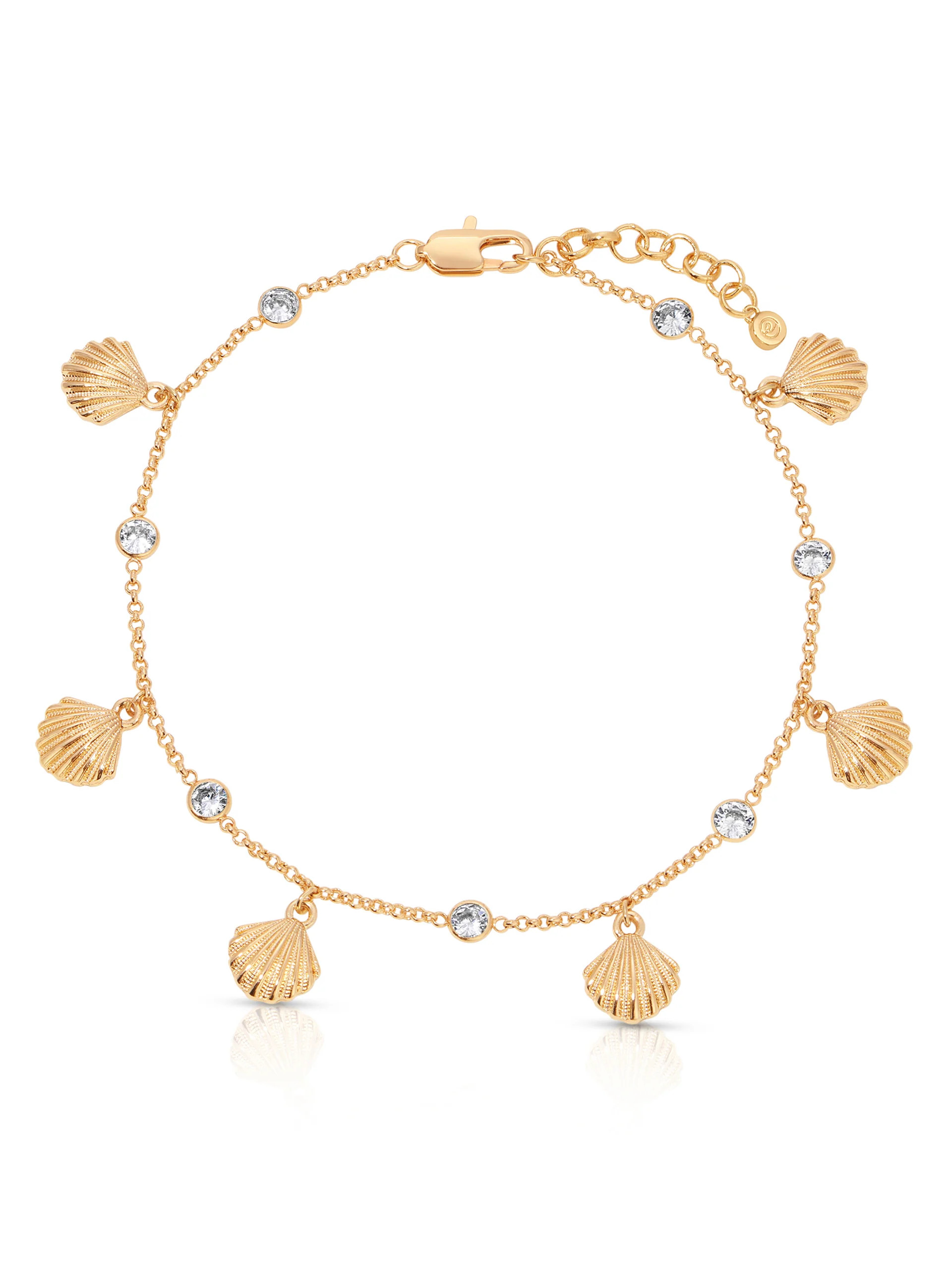 Scallop Shell Charm Anklet | Ettika