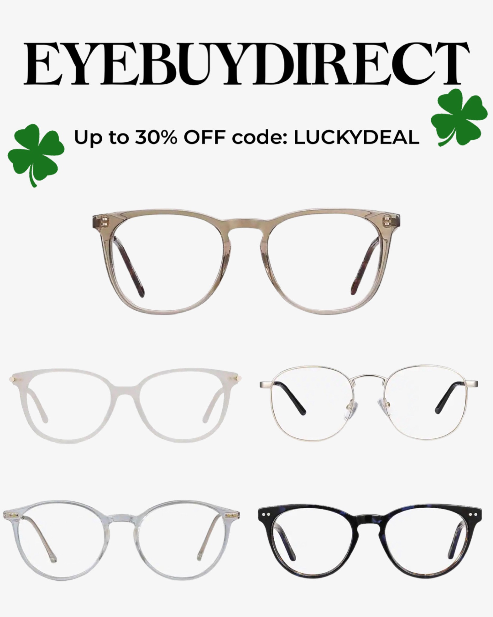 Eye Buy Direct has LUCK DEALS!! If you’re needing to get updated glasses now is the time to get them! 

#LTKsalealert #LTKfit #LTKFind