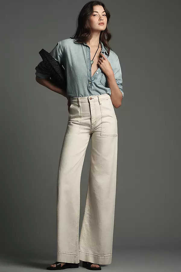 Pistola Penny Utility High-Rise Wide-Leg Jeans | Anthropologie (US)
