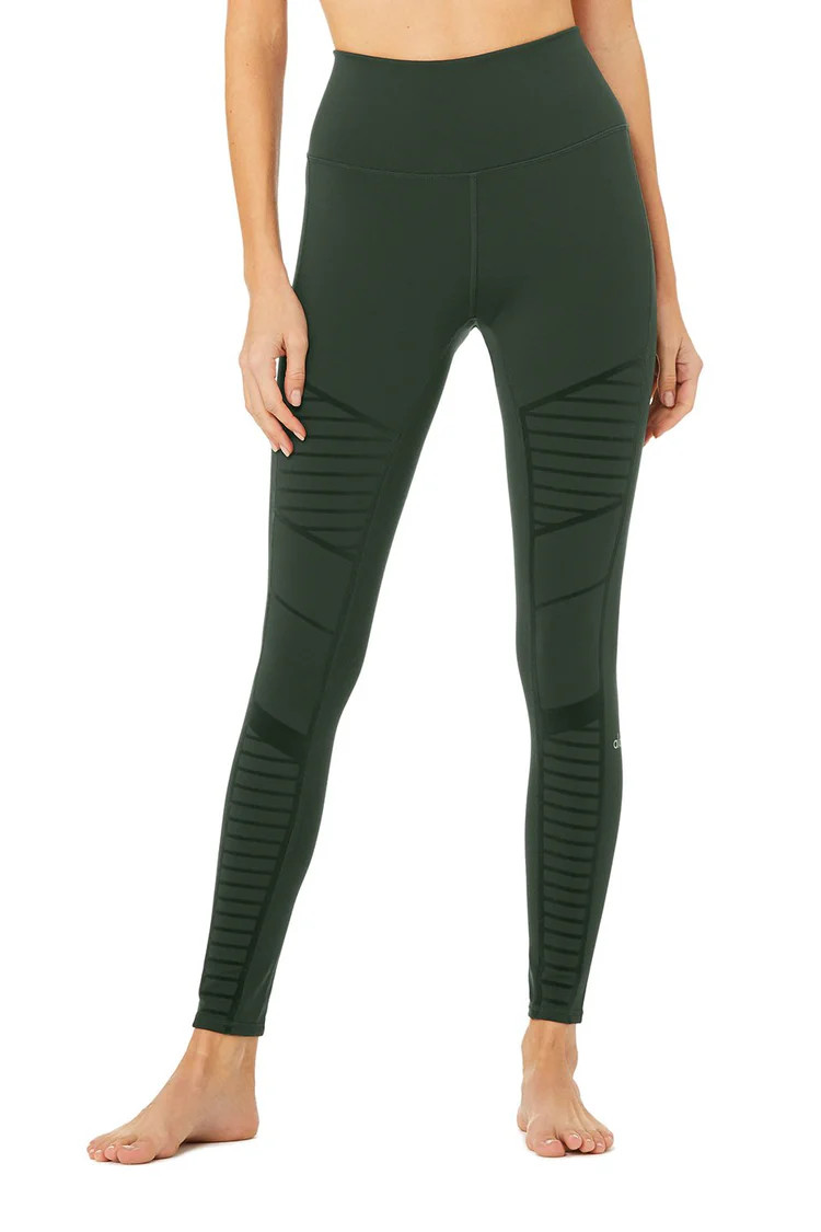 Flocked High-Waist Moto Legging | Alo Yoga (US)