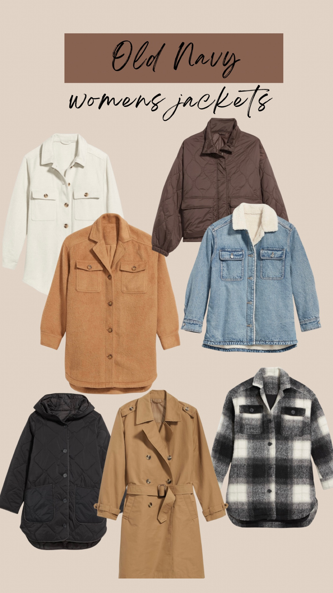 Sale // Womens jackets // fall outerwear // 50% off // old navy 

#LTKsalealert #LTKSeasonal #LTKunder100