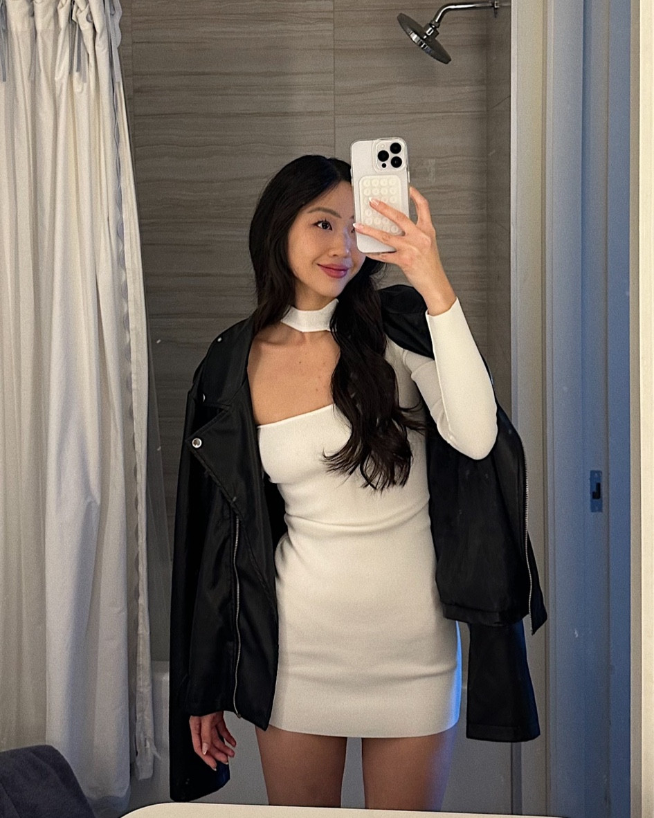 this cinq a sept jacket has been my go-to moto (faux) leather jacket for this time of year! literally have been wearing her with everything - got it in a size large and it’s on MAJOR SALE! 🖤🖤 

#LTKstyletip #LTKSeasonal #LTKsalealert