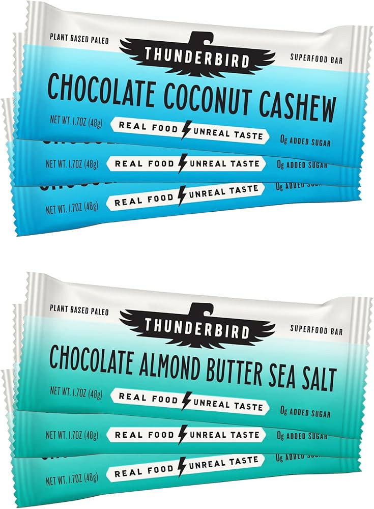 Thunderbird Bars Energy Snack, Gluten-Free with Protein, Healthy Real Food, Vegan Paleo Non-GMO, ... | Amazon (US)