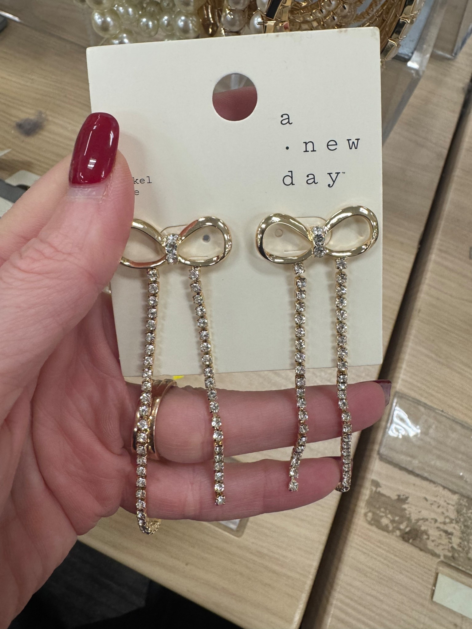 30% off Target sale! Rhinestone Bow Drop Earrings - A New Day™ Gold

#LTKFindsUnder50 #LTKHoliday #LTKSaleAlert