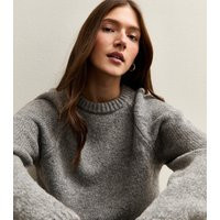 Women's Mid Grey Wide Sleeve Raglan Jumper New Look | New Look (UK)