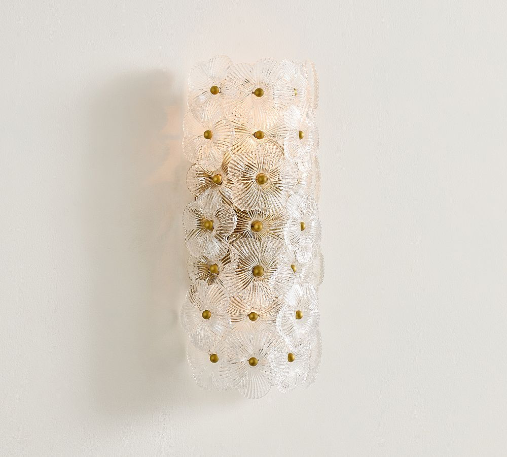Nicolette Glass Floral Sconce (15") | Pottery Barn (US)