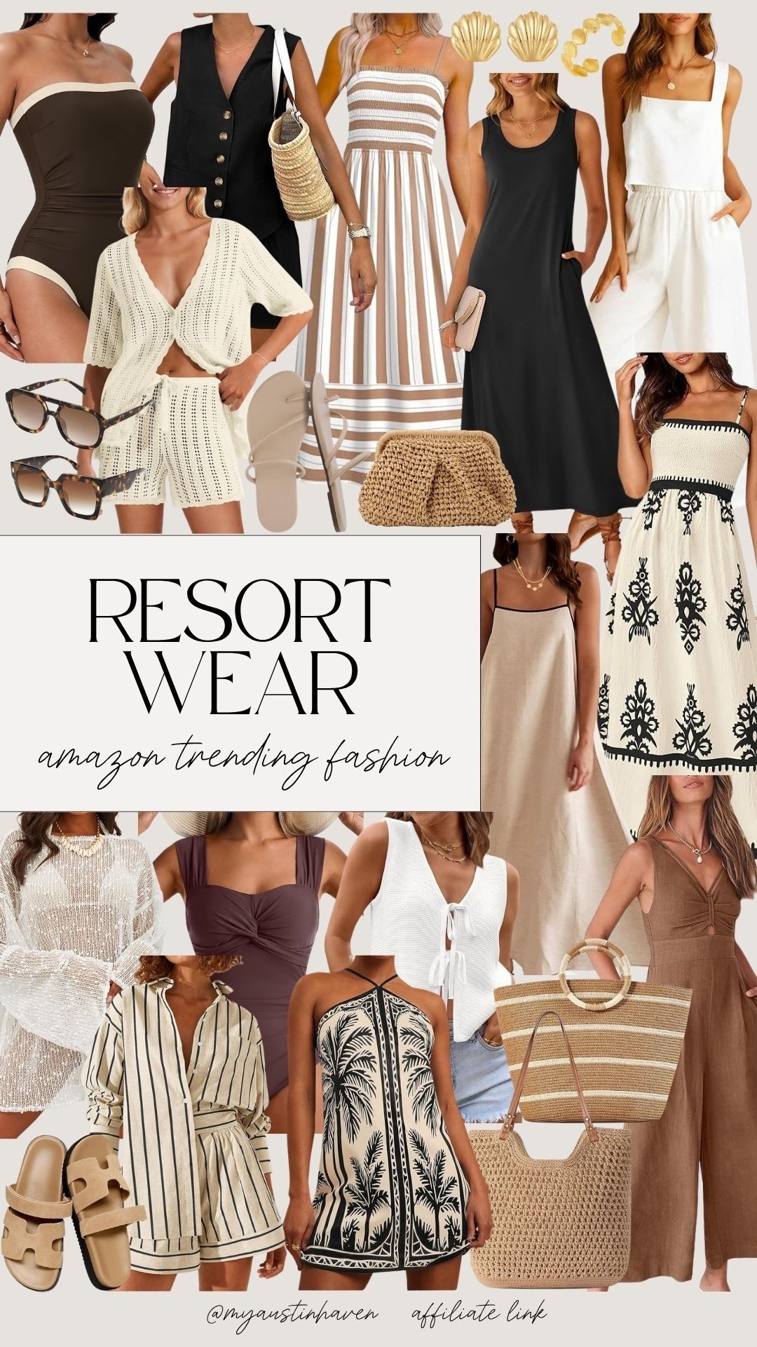 Resort wear from Amazon with chic pieces for vacation, pool days and summer dinners. ☀️🌴

Amazon resort wear, resort wear women, vacation outfits, amazon fashion finds, beach vacation outfits, summer dinner outfit, linen set women, cover up dress, swimsuit for women, black maxi dress, neutral summer outfit, striped sundress, crochet cover up, woven tote bag, raffia clutch, flat sandals women, coastal vacation style, elevated summer looks, affordable amazon fashion, tropical getaway outfit.

#LTKootd #LTKgrwm #LTKdayinmylife