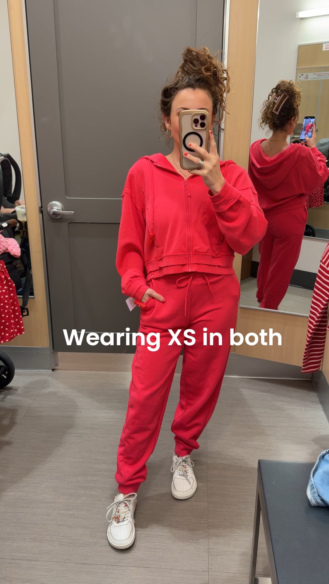 Loving this red sweat set from target! It has a heart on the sleeve too! 