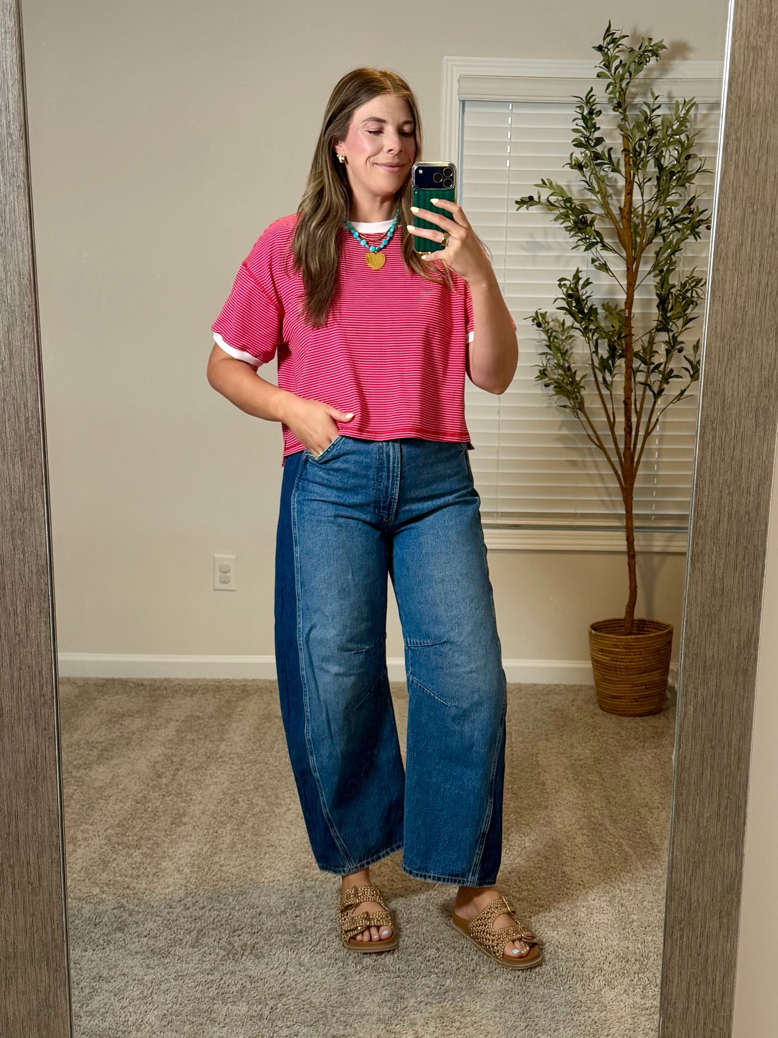A colorful striped top! Yes please!!! 

#LTKMidsize #LTKTall #LTKootd