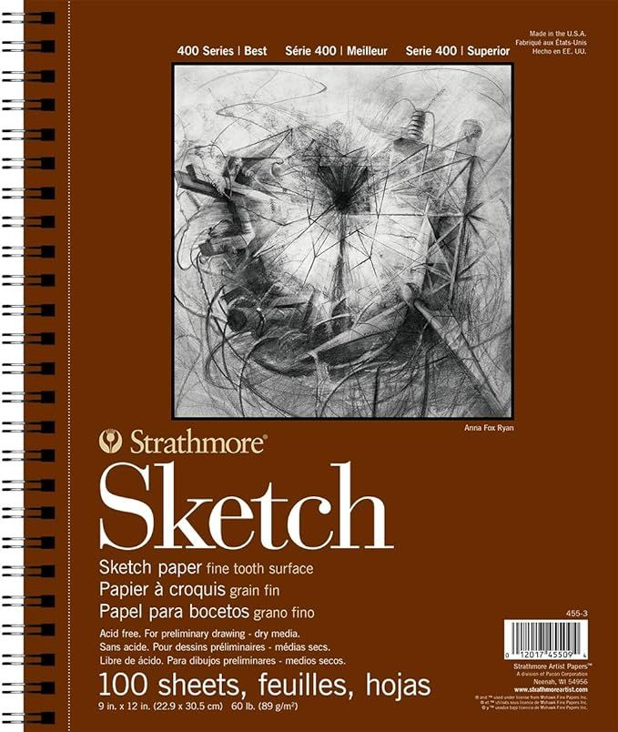 Strathmore Spiral Sketch Book 9-Inch by 12-Inch,100-Sheet | Amazon (CA)