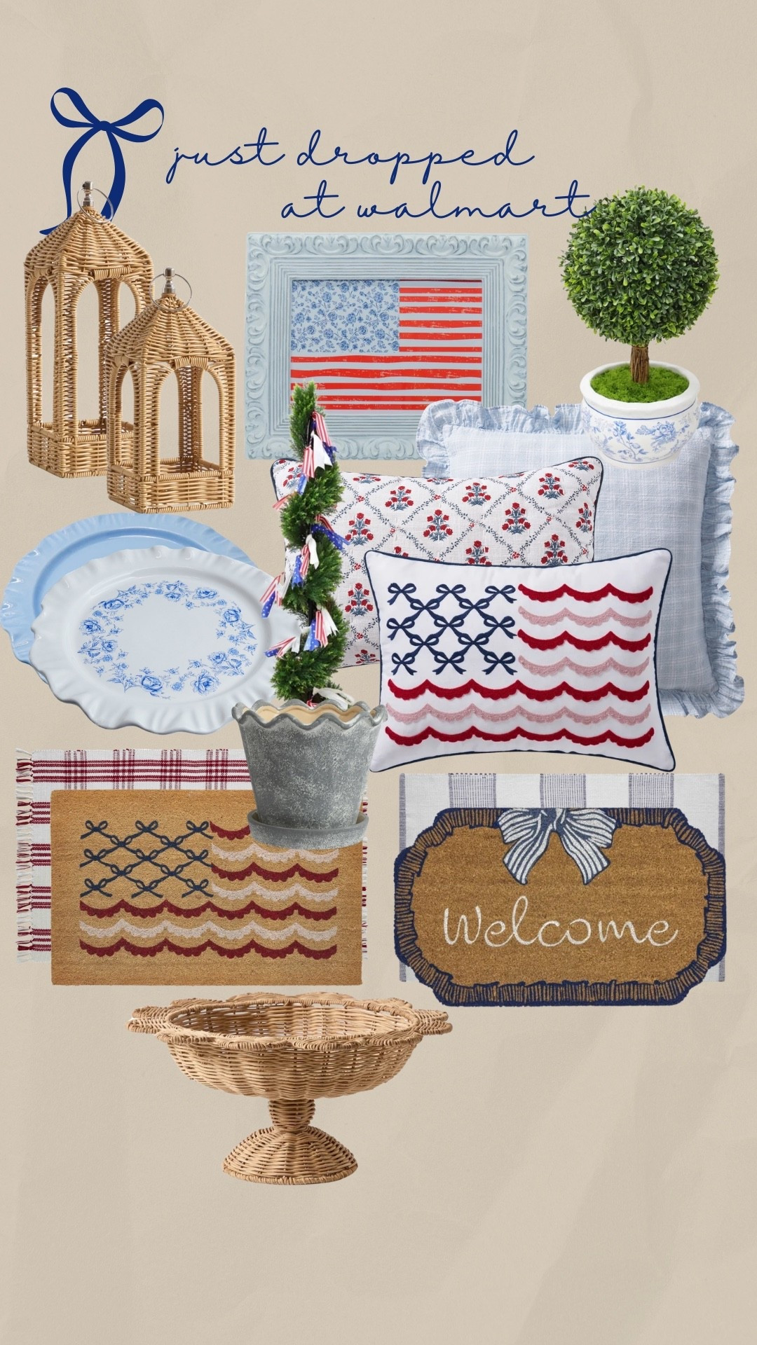 just dropped online 🇺🇸
this new my texas house summer collection at walmart is already going fast…
all the blues, bows, and patriotic touches 😭
linking everything I could find!!

my texas house walmart home
walmart decor summer decor
patriotic decor 4th of july decor
red white and blue decor
summer hosting front porch decor
entryway decor patio decor
summer home finds
new at walmart


#LTKOver40 #LTKHome #LTKSeasonal