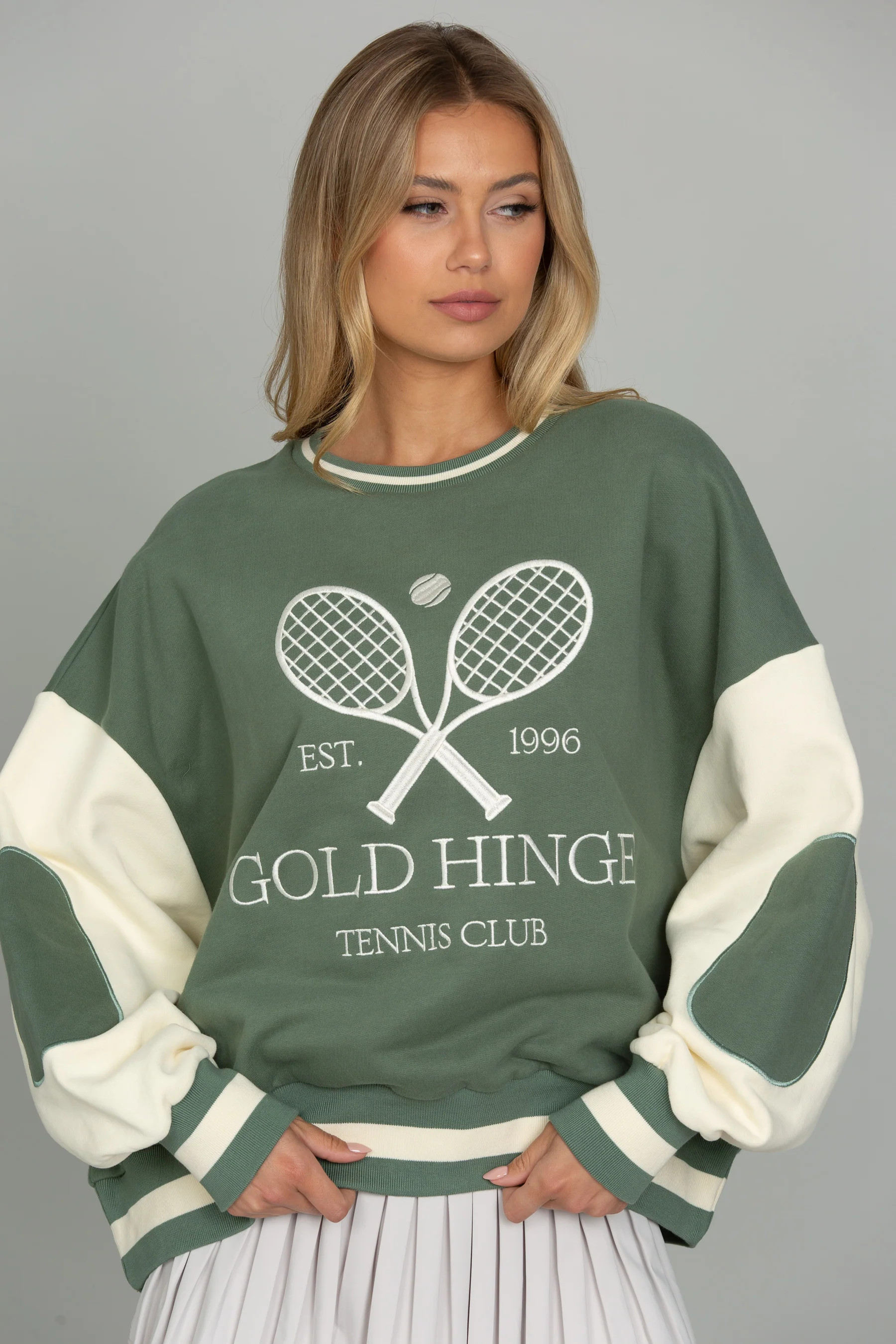 GH Tennis Club Patch Sweatshirt | Gold Hinge
