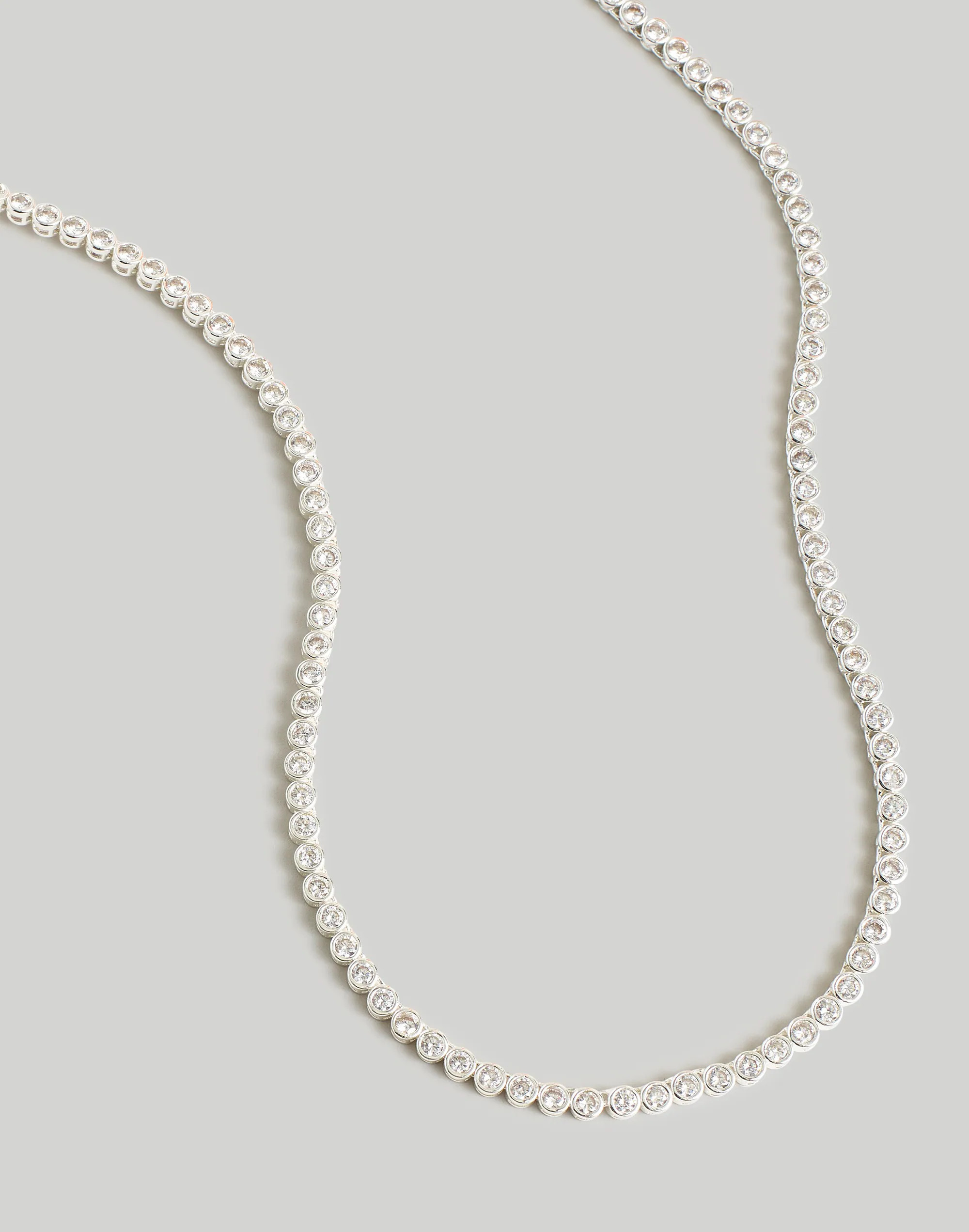 The Tennis Collection Bezel Set Crystal Necklace | Madewell