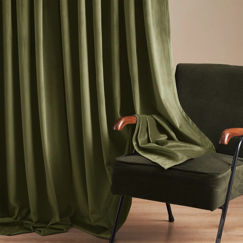 Cecily Velvet Blackout Curtain Pair | Wayfair North America