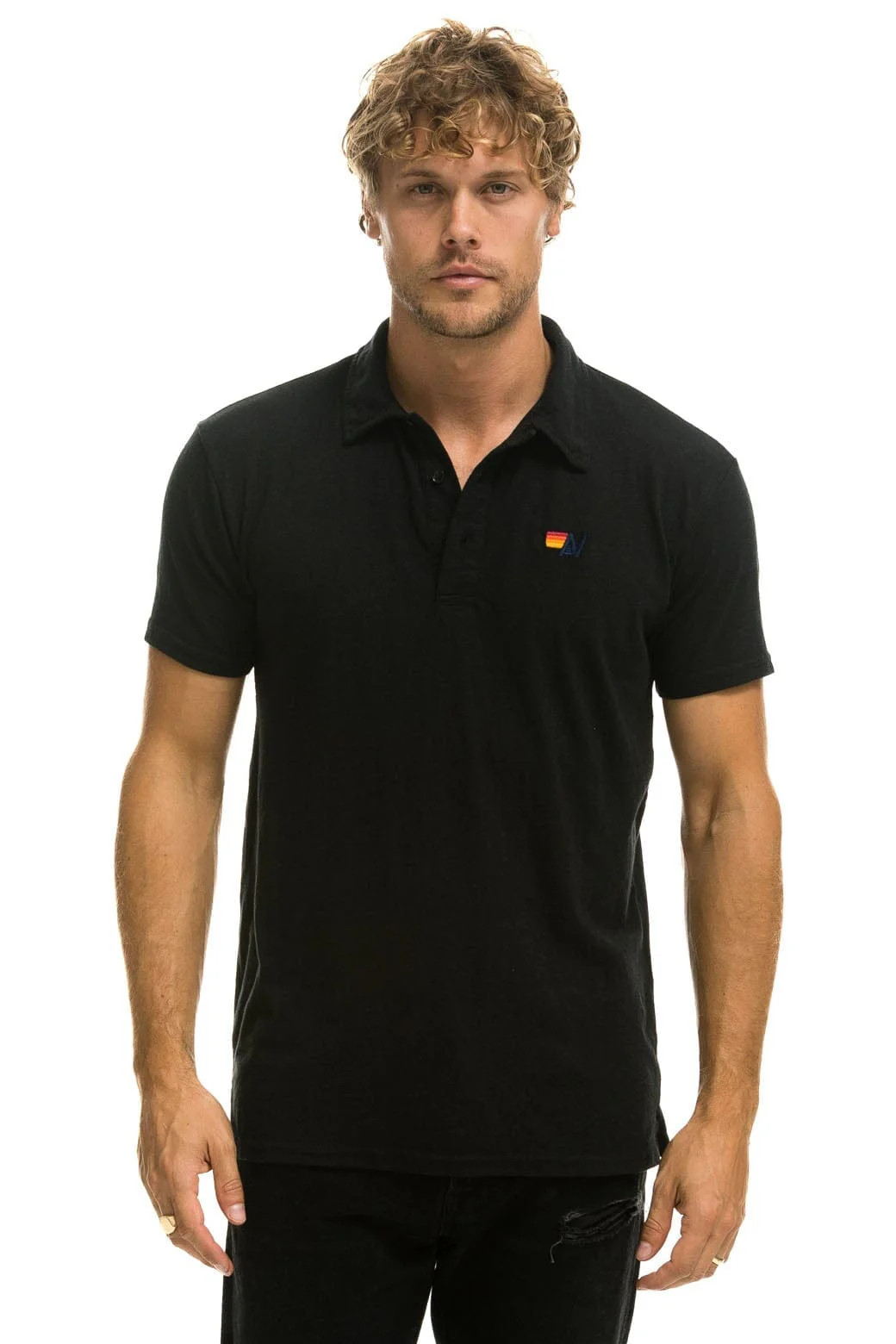 AVIATOR NATION POLO - BLACK | Aviator Nation