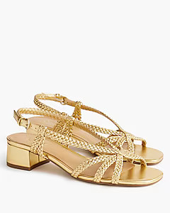 Braided strappy heels | J.Crew Factory