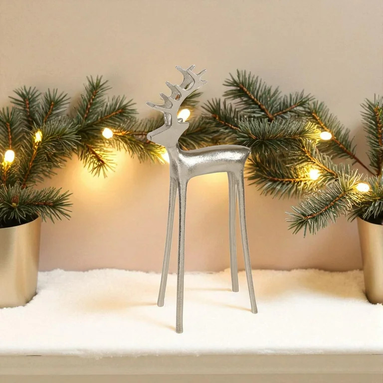 Large Reindeer Christmas Tabletop Decoration, Silver, 16", by Holiday Time - Walmart.com | Walmart (US)