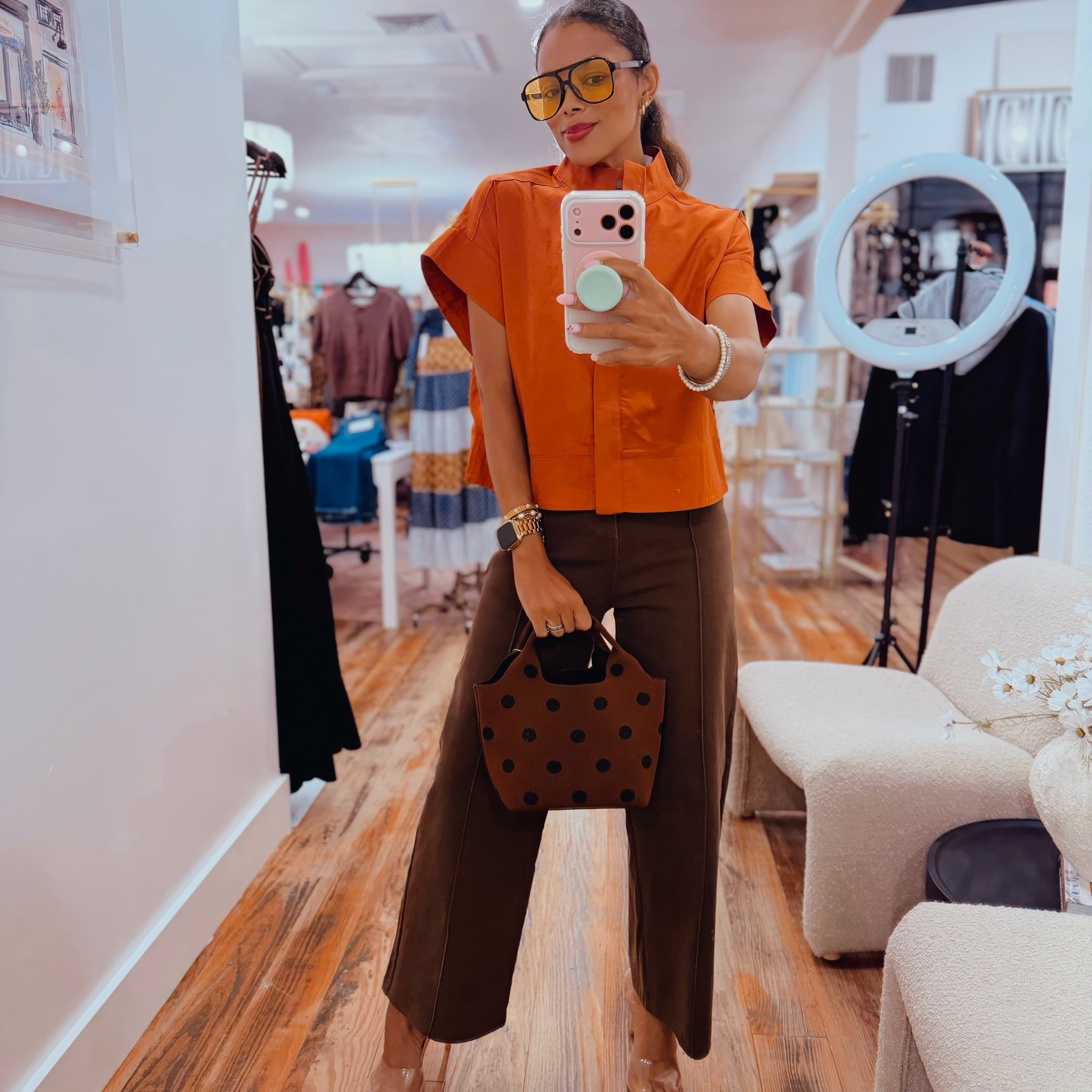 This fit is screaming fall, burnt orange is also perfect for the season! Loving this boxy top! Wearing Medium! Like this post, comment SHOP & I'II send you the links!
I am 5’5• 130Ib • 36B • 24/25 waist. All links can be found on @shopltk app following: @nursebeautypreneur
You must be following @nursebeautypreneur on IG
to receive the DM with links
outfit, summer outfit, easy casual outfit, 40s style, 40s fashion

#LTKootd #LTKmomlife #LTKgrwm