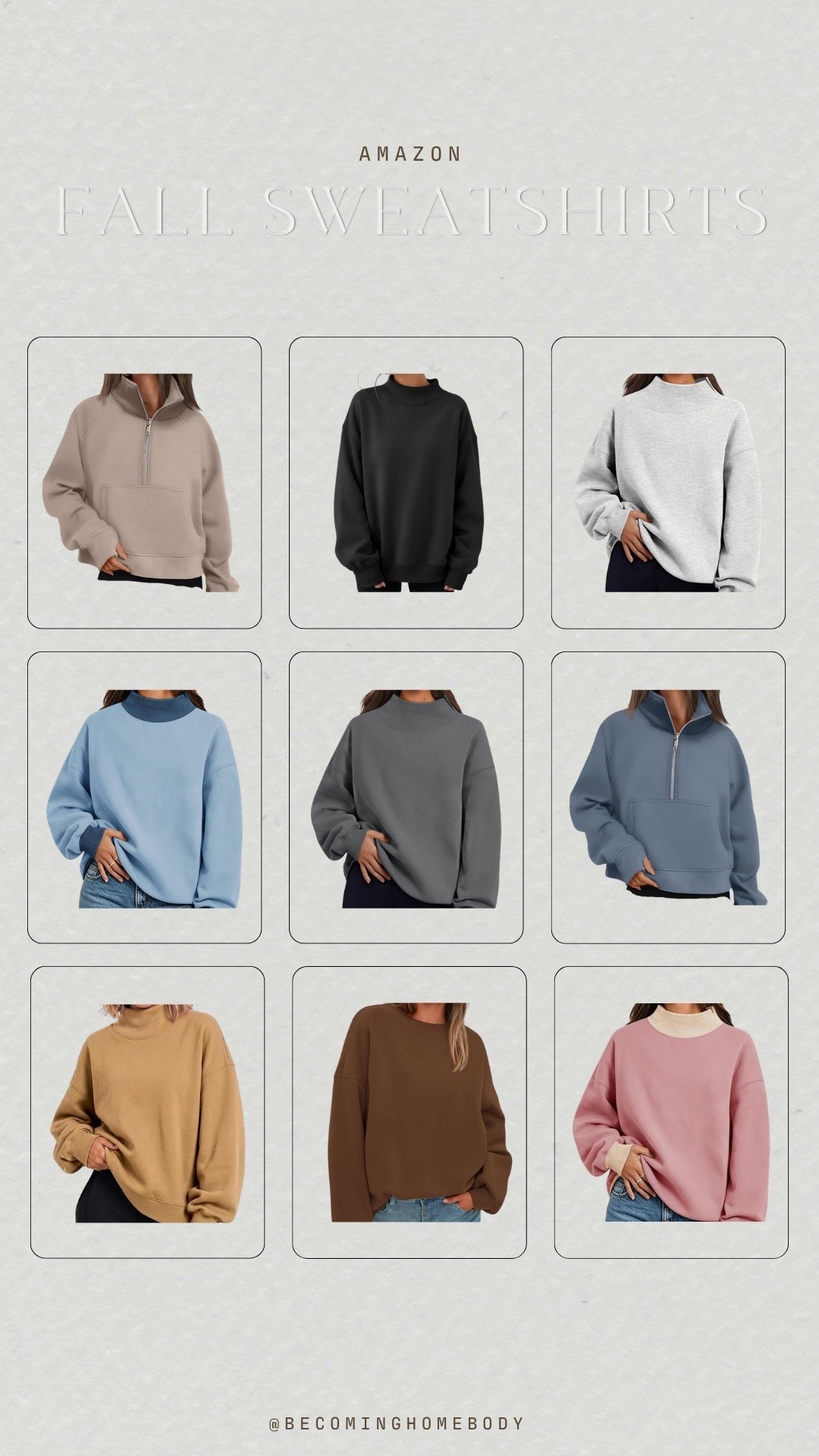 Cozy sweatshirts from Amazon, perfect for the cooler weather approaching 😍 I absolutely love these colors!!

#LTKgrwm #LTKootd