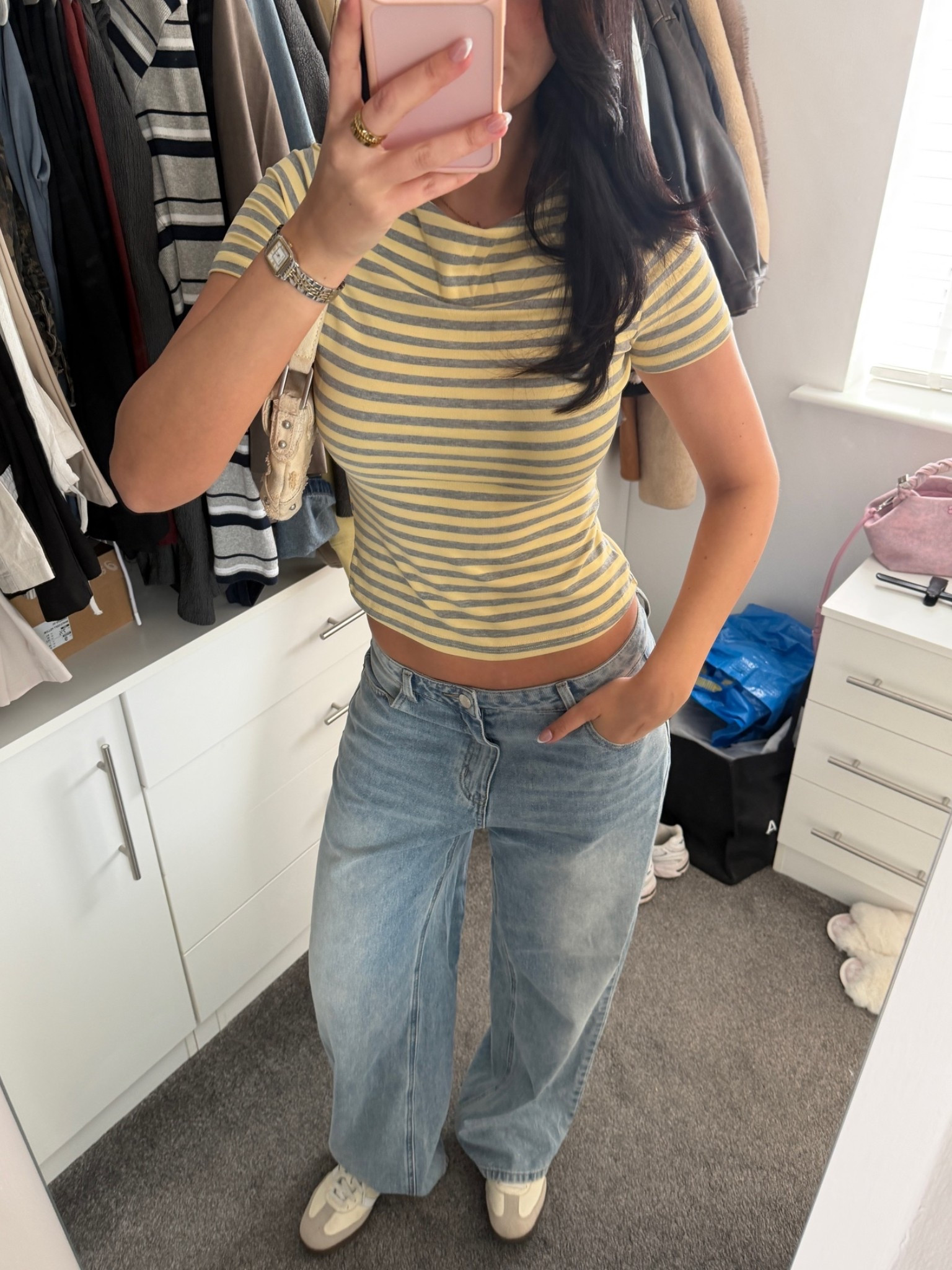 Stripe tee for less than £6!!?? And it’s soooo soft girls 💛💛💅🏻💅🏻

Girly outfits, spring outfits, stripes, neutral outfits, viral finds

#LTKuk #LTKspring #LTKsummer