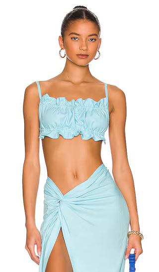 x REVOLVE Iris Top in Coral Blue | Revolve Clothing (Global)