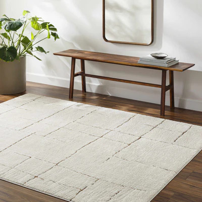 Koume Ivory & Brown Area Rug | Boutique Rugs
