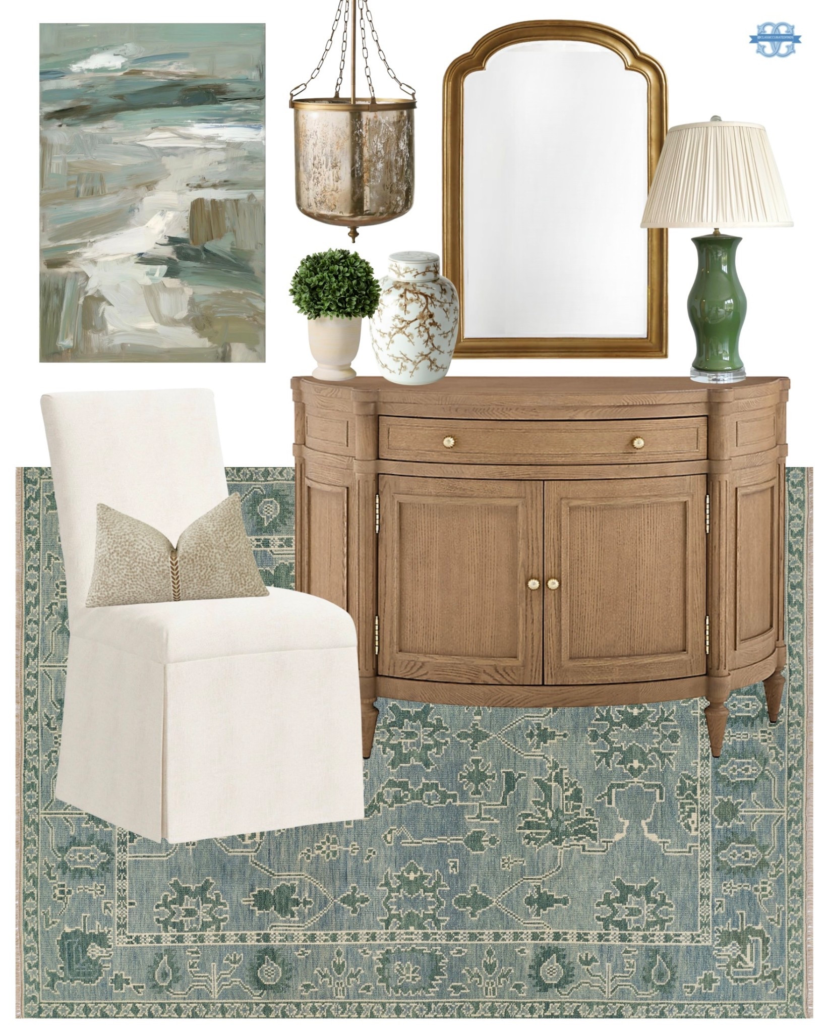 Moody inspo for a dining room or entryway!!

Home Decor, Grandmillennial, Classic Home, Dining Chair, Cabinet, Rug, Lamp

#LTKHome
