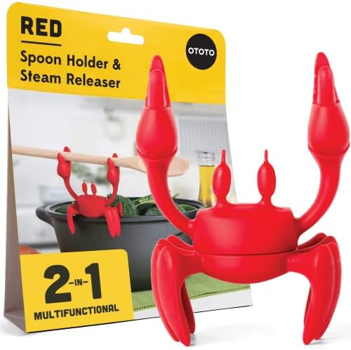 OTOTO Red the Crab Silicone Utensil Rest - Silicone Spoon Rest for Stove Top - BPA-Free, Heat-Resist | Amazon (US)
