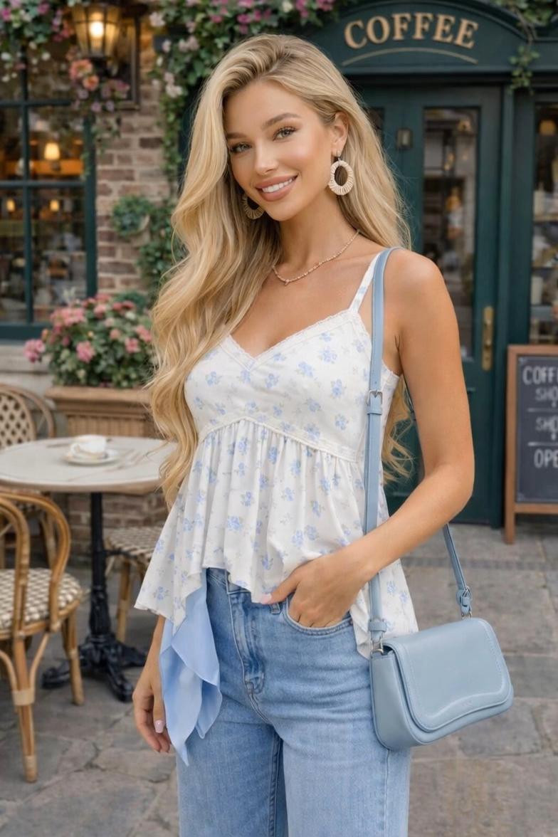 Effortless Blue & White Summer Outfit ☁️🦋

This soft, feminine summer outfit is the definition of casual chic. A flowy floral cami paired with relaxed denim and dreamy blue accessories creates the perfect everyday look. Style it for coffee dates, weekend strolls, or vacation mornings—this outfit is light, flattering, and effortlessly put together. The delicate jewelry and woven sandals add the perfect touch of texture and elegance.

#summeroutfit #casualchic #amazonfashion #denimstyle #coffeedateoutfit #everydaystyle #outfitinspo #springstyle #fashionfinds #affordablefashion #feminineoutfits #streetstyle #ootd #styleinspo #summerfashion 

 