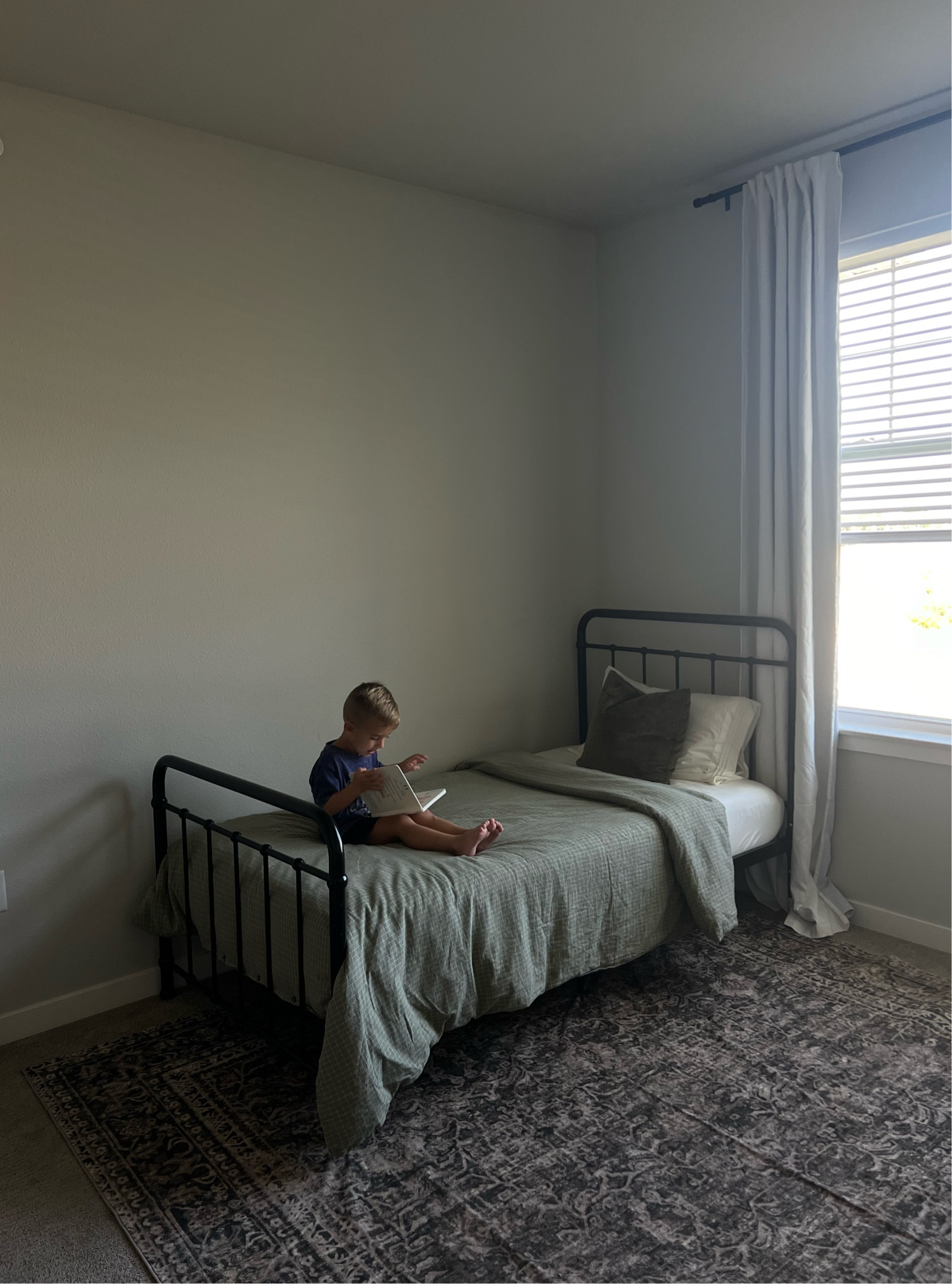 Big boy room is slowly coming together with the coziest big boy bed! 

Twin bed, toddler bed, big boy room, boys roomm

#LTKKids