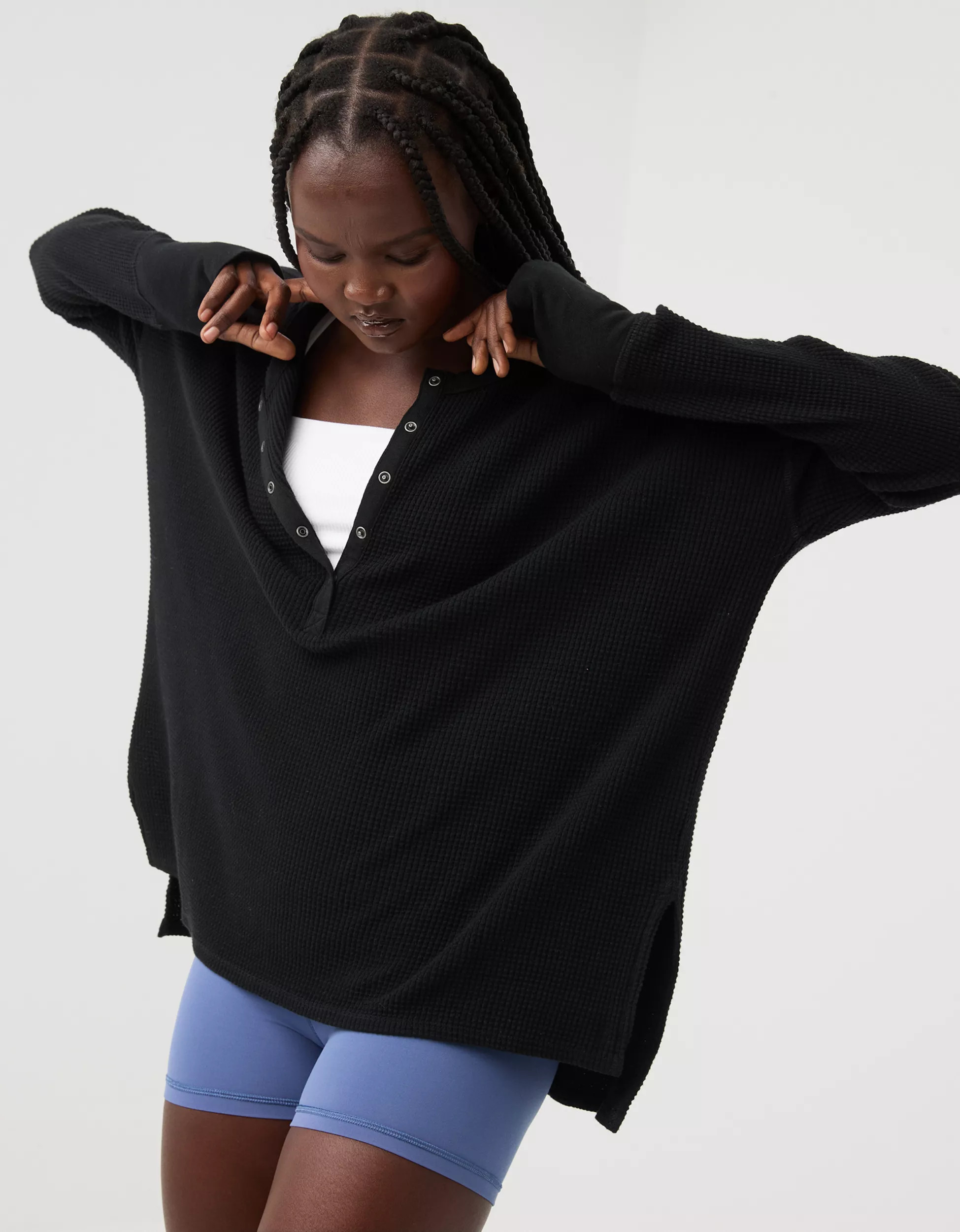 OFFLINE By Aerie Wow! Waffle Henley T-Shirt | Aerie