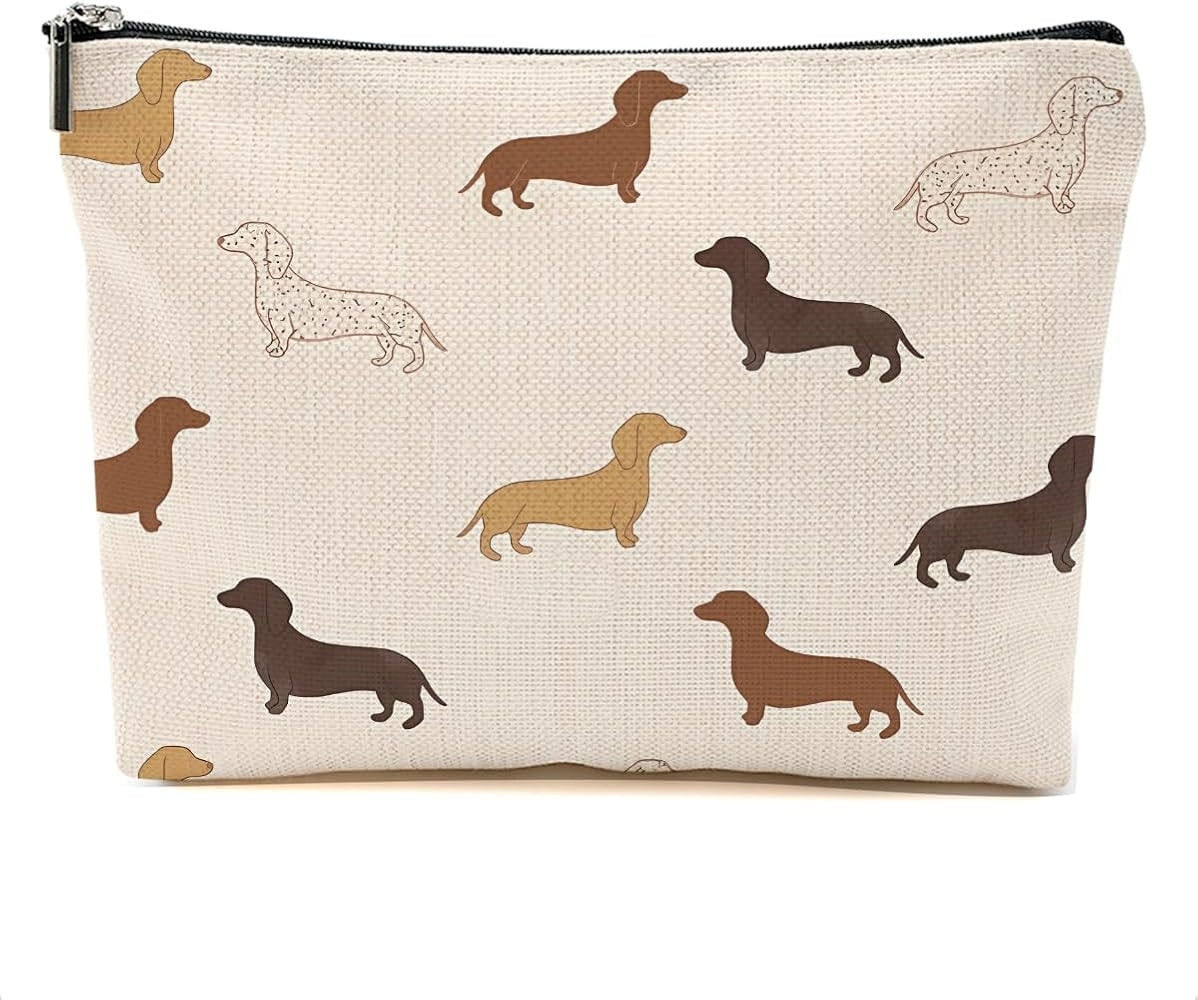 Dachshund Gifts Makeup Bag Sausage Dog Cosmetic Bag Weiner Dog Gifts for Women Girls Friend Dog L... | Amazon (US)