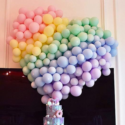 5 Inch Mini Pastel Latex Balloons 200pcs Assorted Macaron Candy Colored Latex Party Balloons for ... | Amazon (US)